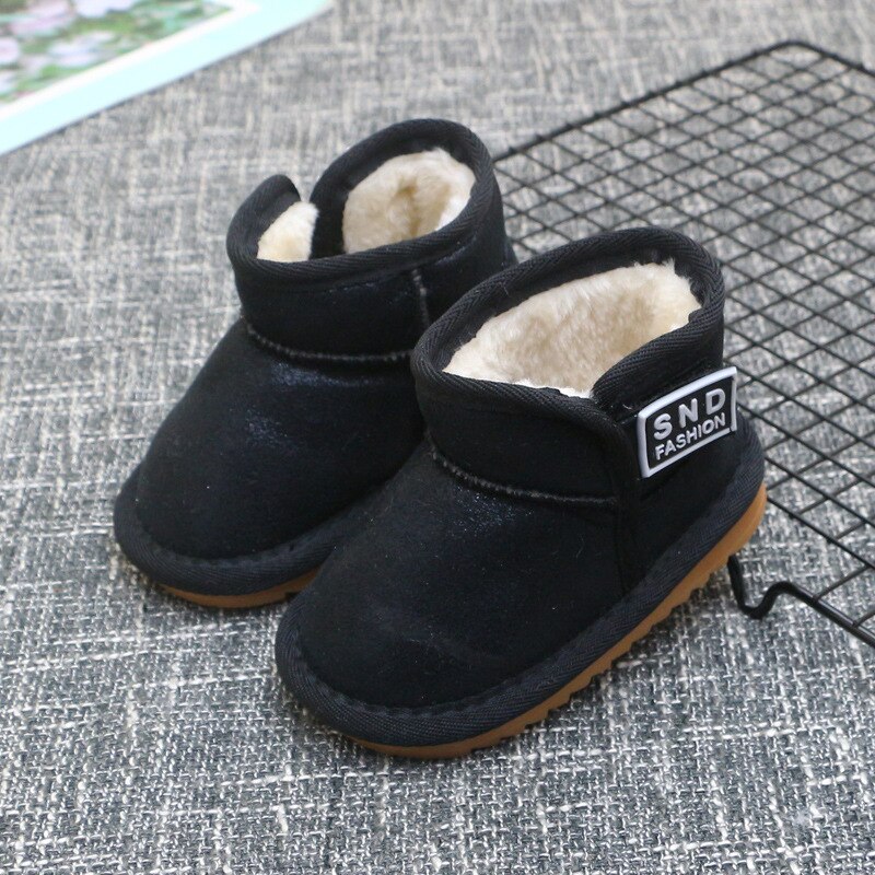 Vinter baby snøstøvler småbarn jenter fleece-fôrede støvler 1-3 år barn gutter sko