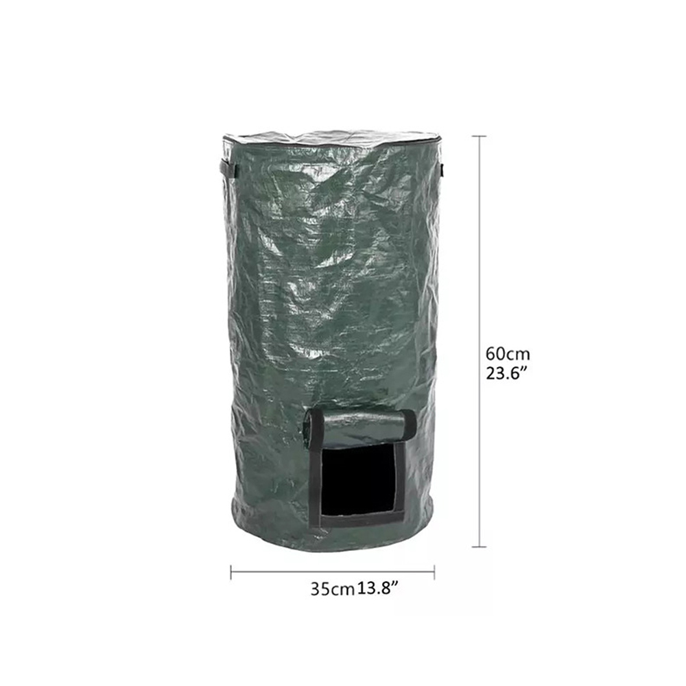 Waste Storage 2 Size Peel Useful Kitchen Waste Garden Trash Can PE Thick Material Effortless Compost Bag Collector Green: A