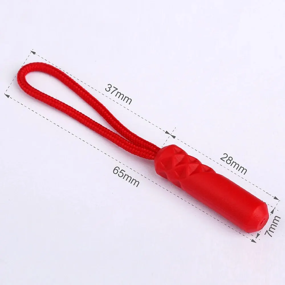 (10 uds) cabeza de tracción de cremallera de PVC cabeza de tracción de plástico cuerda de cola de escalada mochila Xiaomi con la misma cuerda de tracción de cremallera: Plata antigua