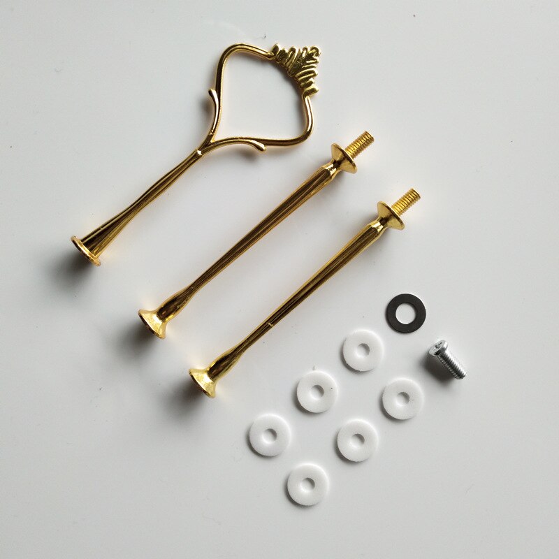 3 Tier Cake Display Stand Hardware Crown Metal Fitting Party Tray Cake Food Dessert Rack Cake Holder for Kitchen Home No Plate: 8