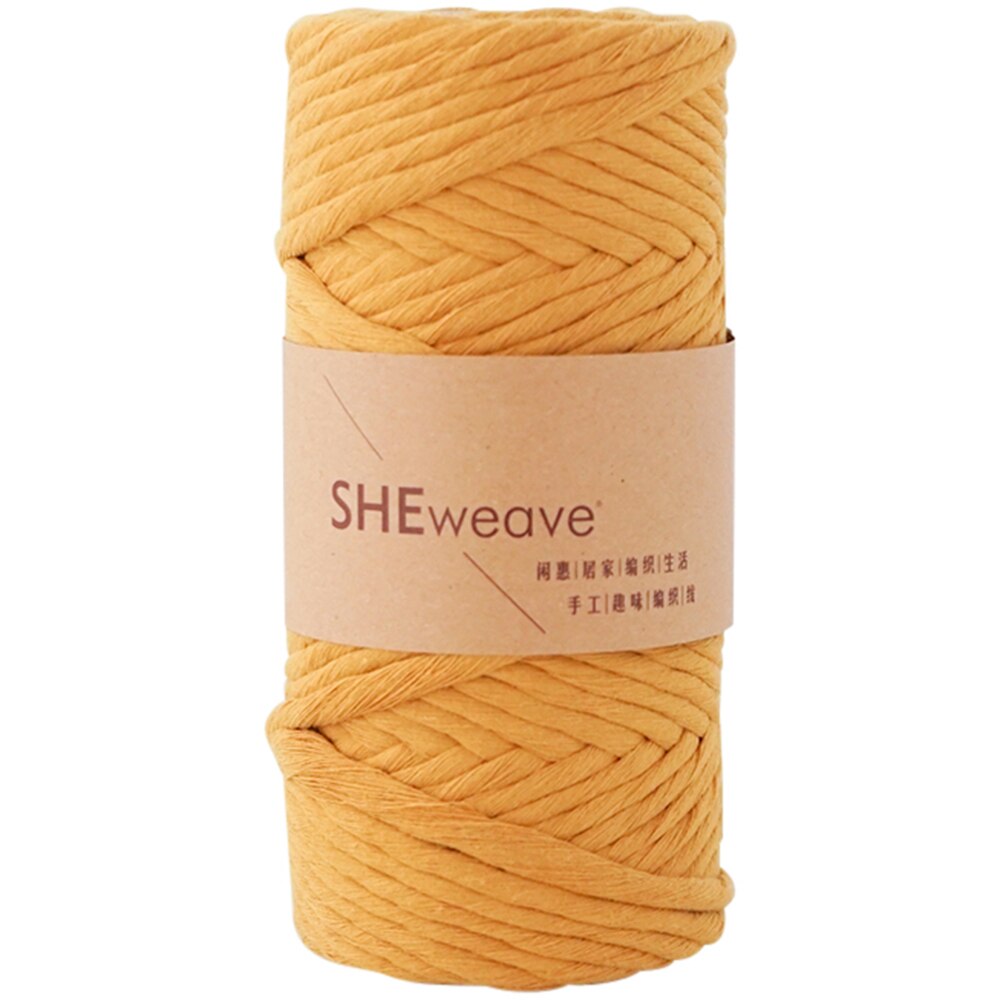 Single Strand Macrame Cord, Macrame rope 4mm×50m(54yd) Colorful Cotton Cord for Macrame supplies,Wall Hanging: Brown