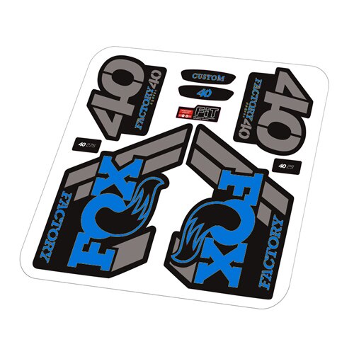 FOX40 stickers/decals of mountain bike/bicycle front fork for DH MTB racing: Blue gray