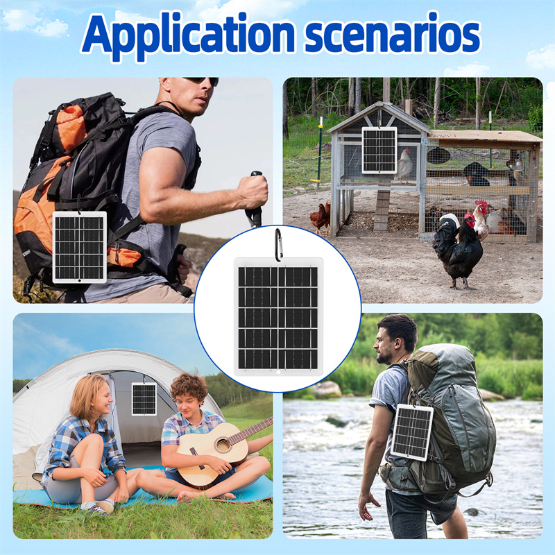 Panel słoneczny 3w z wodoodpornym akumulatorem usb do użytku na świeżym powietrzu, na wędrówki i kemping, przenośny bank ładowania telefonu komórkowego, panel ładujący