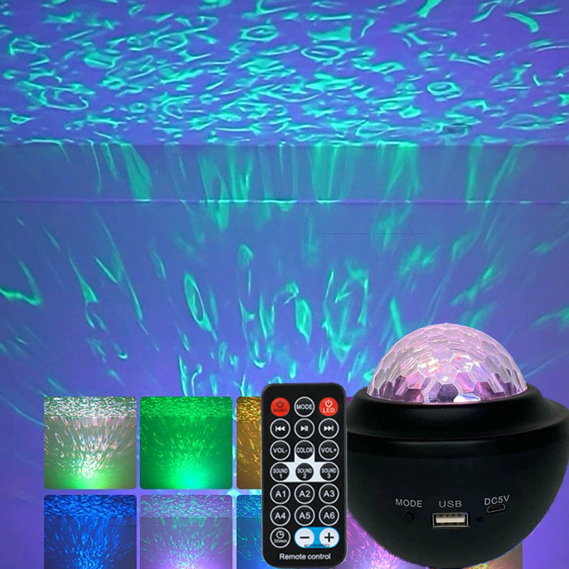 LED Nordlichter Galaxy Projektor USB Aurora Sternenhimmel Lampe Bluetooth Lautsprecher Fernbedienung Rotierenden Raum Party Hochzeit Dekorationen: Leuchtend Gelben