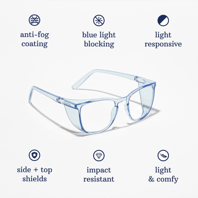 Blue Light Blocking Glasses for Women Men,Safety Goggles, Rectangle Glasses Frame Clear Lens