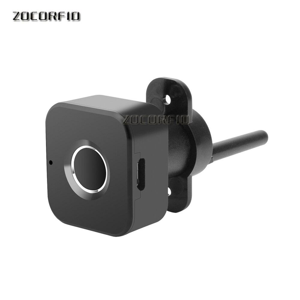 Black security keyless USB rechargeable door lock fingerprint smart lock quick unlock for drawer cabinet