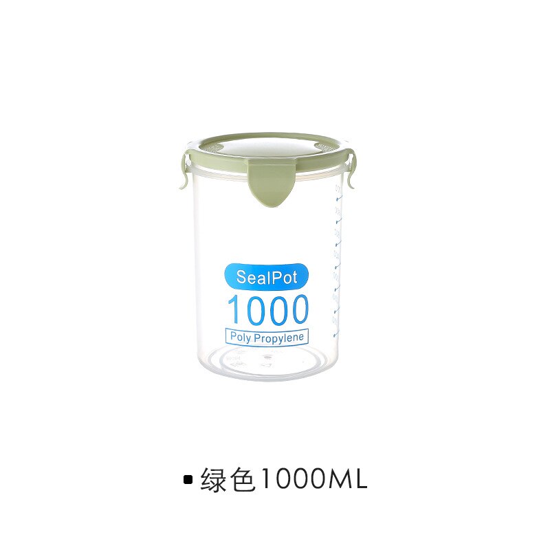Food Storage Box Plastic Kitchen Food Cereal Grain Bean Rice Storage Box Container Bottle Case Kitchen Organize Tools: 07   1000ml