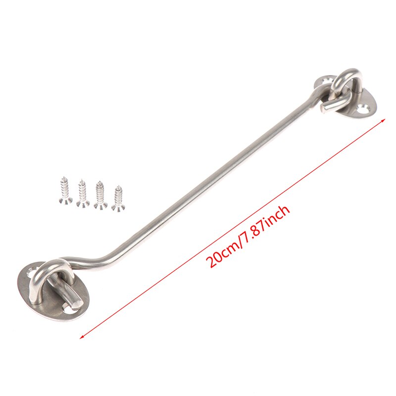 7 Size Stainless Steel Privacy Hook And Eye Latch Solid Thicken Barn Door Latch: A8