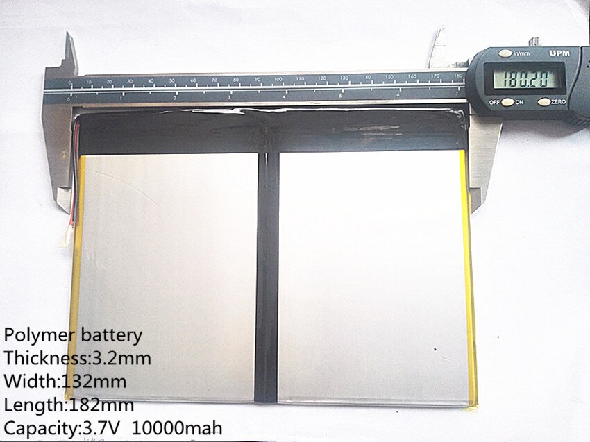 Li-po Tablet PC talk9x u65gt, batería 3,2*132*182 3,7 V 10000 mah li-ion, batería para 32132182