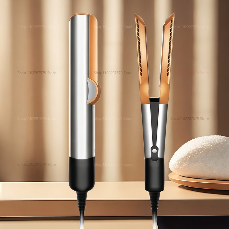 Professioneller 2-in-1-Haarglätter und Trockner, Negativ-Ionen-Styling-Werkzeug, Haarpflege-Glättungskamm für glattes, glänzendes Haar