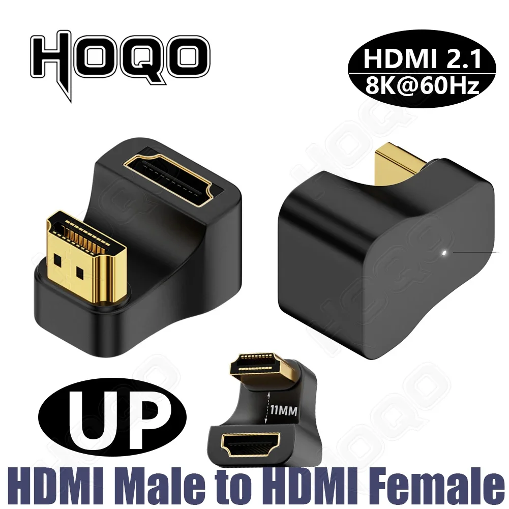 Hdmi Adapter 8K 4K 90 Graden @ 120Hz 270 Graden Hdtv Schuine Adapter 360 180 Graden Micro Mini Hdmi Naar Hdmi U Vorm Converter
