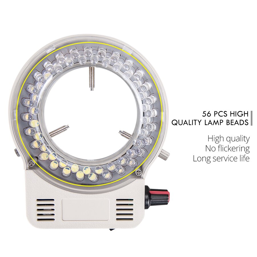 4.5W 100V-240V Adjustable Microscope LED Ring Light Lighting for Stereo Microscope Camera Magnifier Illuminator