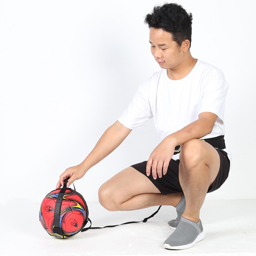 Soccer Trainer Football Kick Throw Solo Practice Training Aid Control Skills Adjustable Equipment Ball Bags