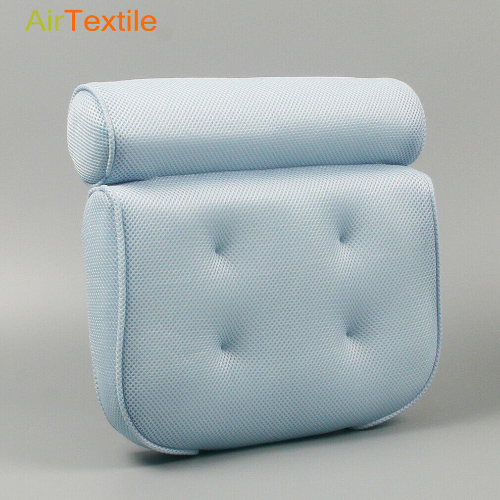 Bad Luxe Bad Spa Kussen Kussen Nek Ondersteuning Foam Comfort Bad 6 Zuignap Sponsachtige Ontspannen: Blauw