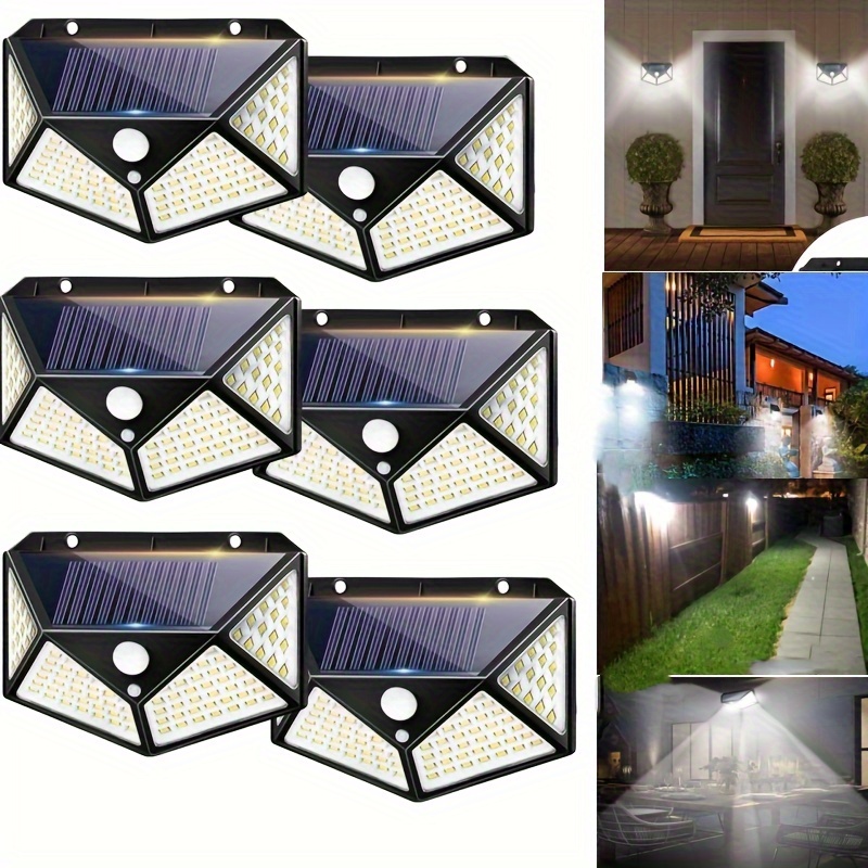 1/2/4/6 STKS Zonne-verlichting Outdoor Waterdichte 100 LED Wandlamp Bewegingssensor Zonne-energie Zonlicht Straatverlichting voor Tuin Yard