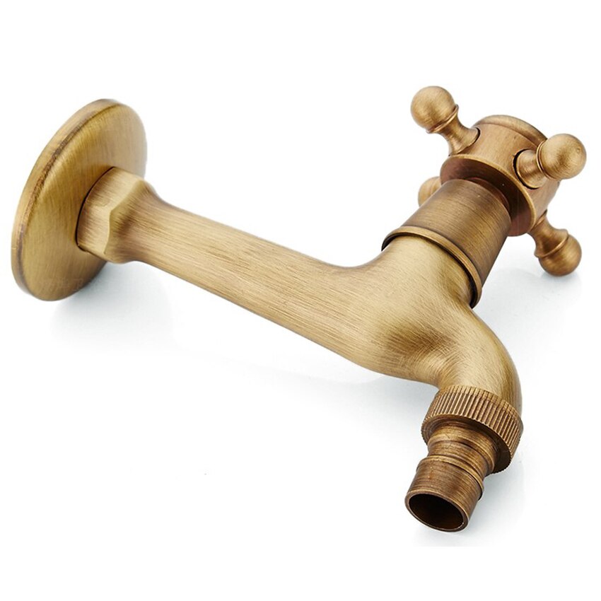 Antiguo grifo de latón largo/corto de un solo agujero, grifo Normal, grifo de Solo Frío, grifo decorativo, grifo jardín exterior