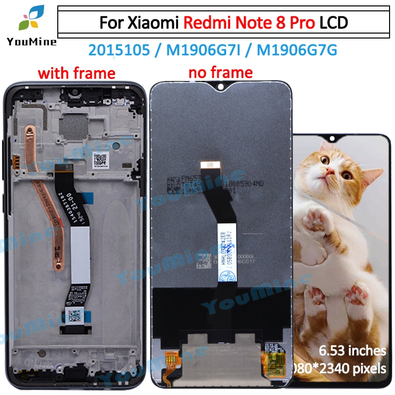 for Xiaomi Redmi note 8 note8 lcd Display Touch Screen Digitizer Assembly Replacement Parts For Redmi note 8 pro lcd