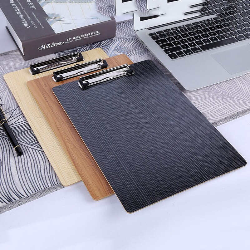 A4 træ menu papirklip bord tegn plakat holder filer dokument menu papir clipboard skriveplade clip klemmappe