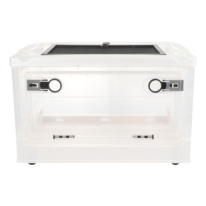 1 Set Transparent Plastic Hamster House Large Reptile Terrarium Box Foldable Hamster Cage Breeding Box For Cold Blood Animals: White