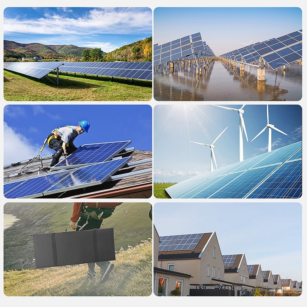 1000W Solar Panel System Solar Panel 60A Charge Controller Solar Inverter Kit Complete Power Generation Solar Panel Suitcase