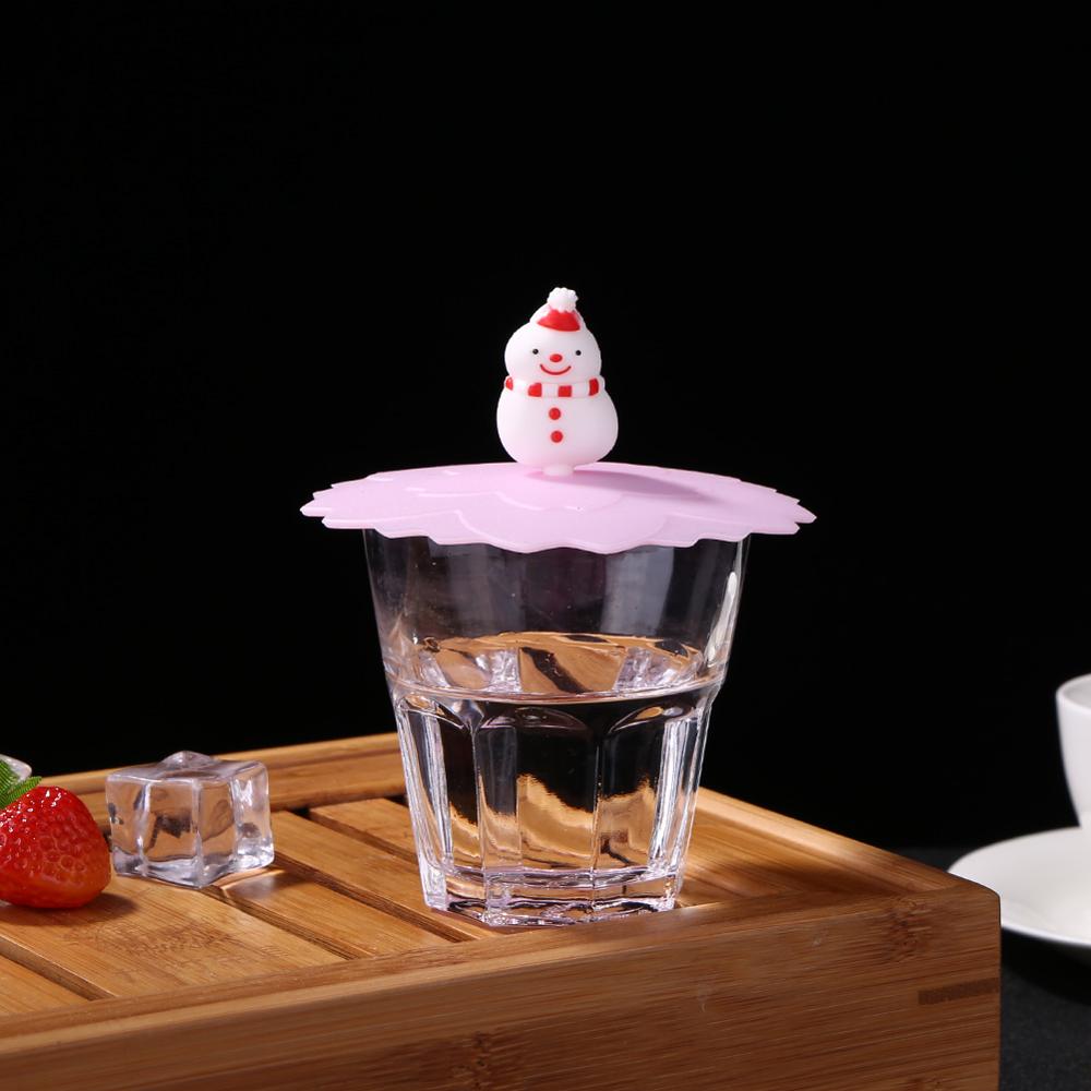 Reusable Cute Silicone Cup Cover Heat Resistant Sealed Leakproof Cups Lid Cute Anti-dust Bowl Tea Cup Lids Diameter 10cm: 15