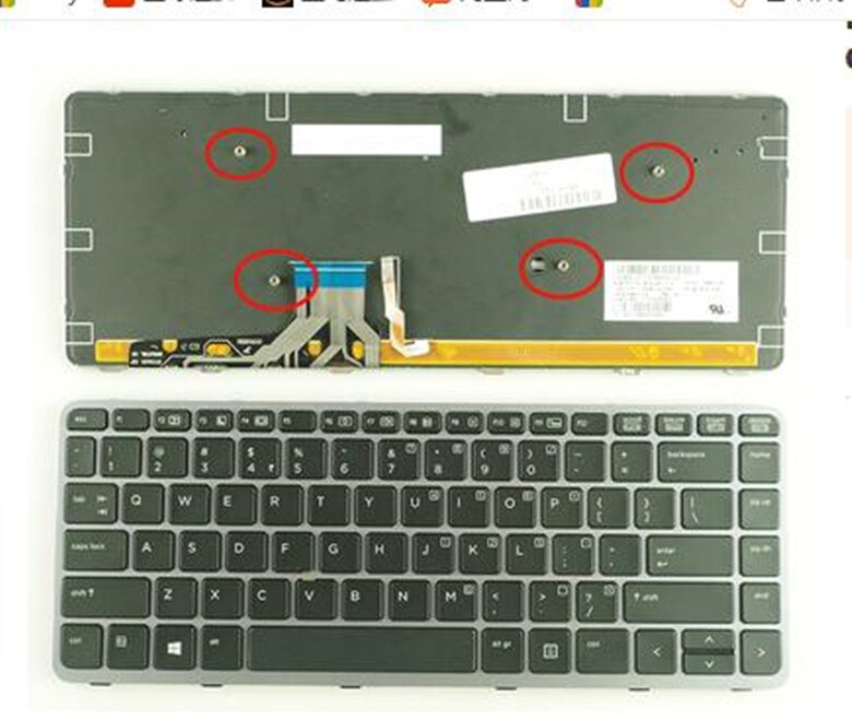 For HP EliteBook Folio 1040 G1 1040 G2 Keyboard US Backlit 736933-001