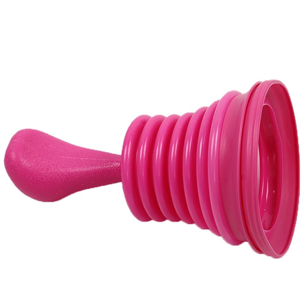 Émbolo de drenaje para inodoro, desatascador de fregadero de goma para alcantarillado doméstico, utensilios para el baño: hot pink