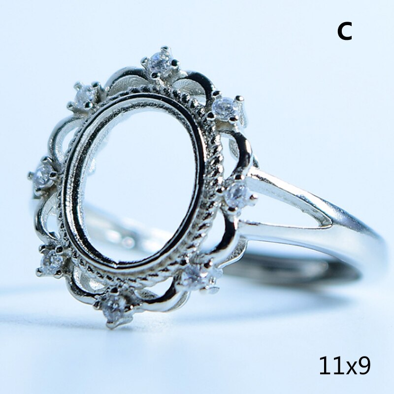 Adjustable Blank Ring Base Fit Glass Cabochons Cameo Setting For Man Woman DIY Ring Jewelry Making Accessories Ring