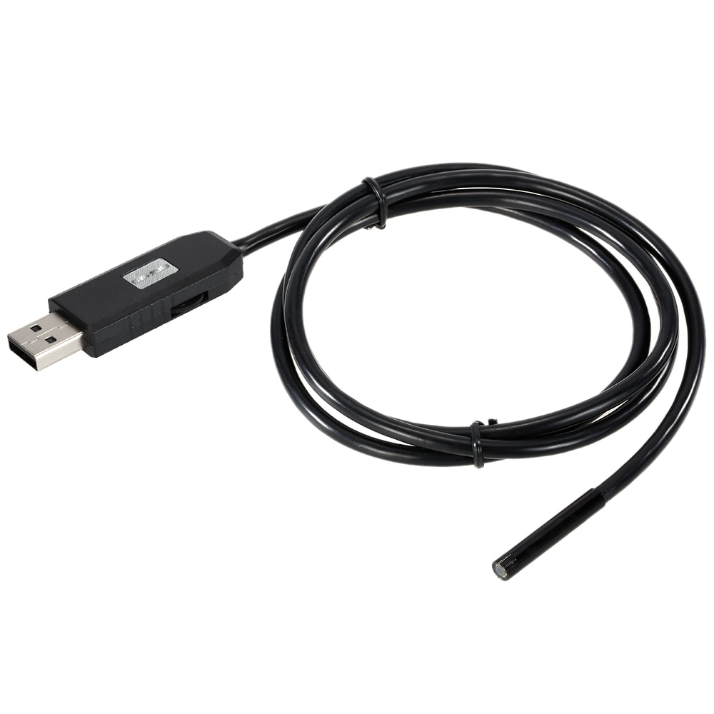 KKMOON 6 LED 7mm lente endoscopio IP67 impermeable inspección boroscopio USB Cable serpiente tubo cámara para OTG Compatible con Android
