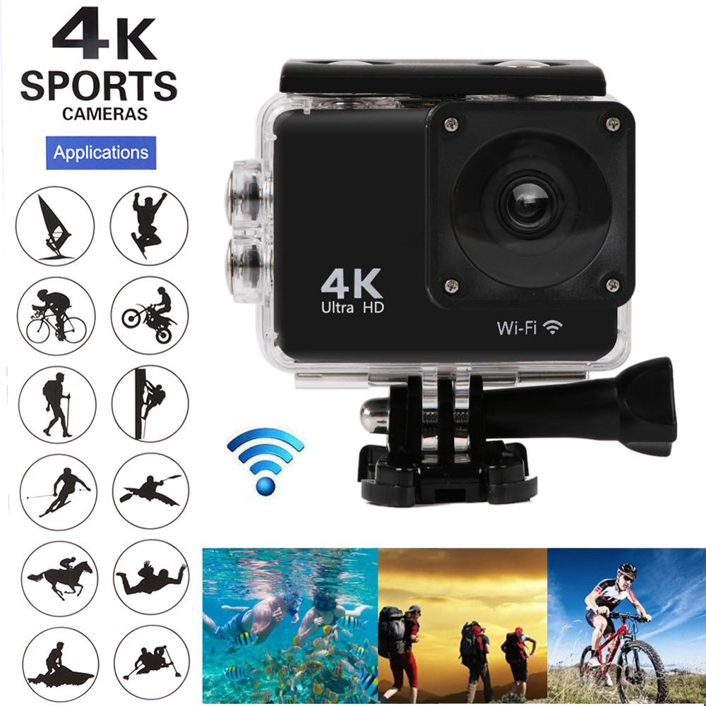 Sport Camera Actie Camera Ultra Hd 4K / 25fps Wifi 2.0 "170 ° Onderwater Waterdichte Helm Video-opname camera 'S Sport Cam