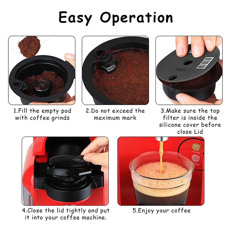 Reusable Coffee Capsules,for -S Tassimo Machines,Coffee Pods with Readable Barcode,Make Your Favorite Coffee