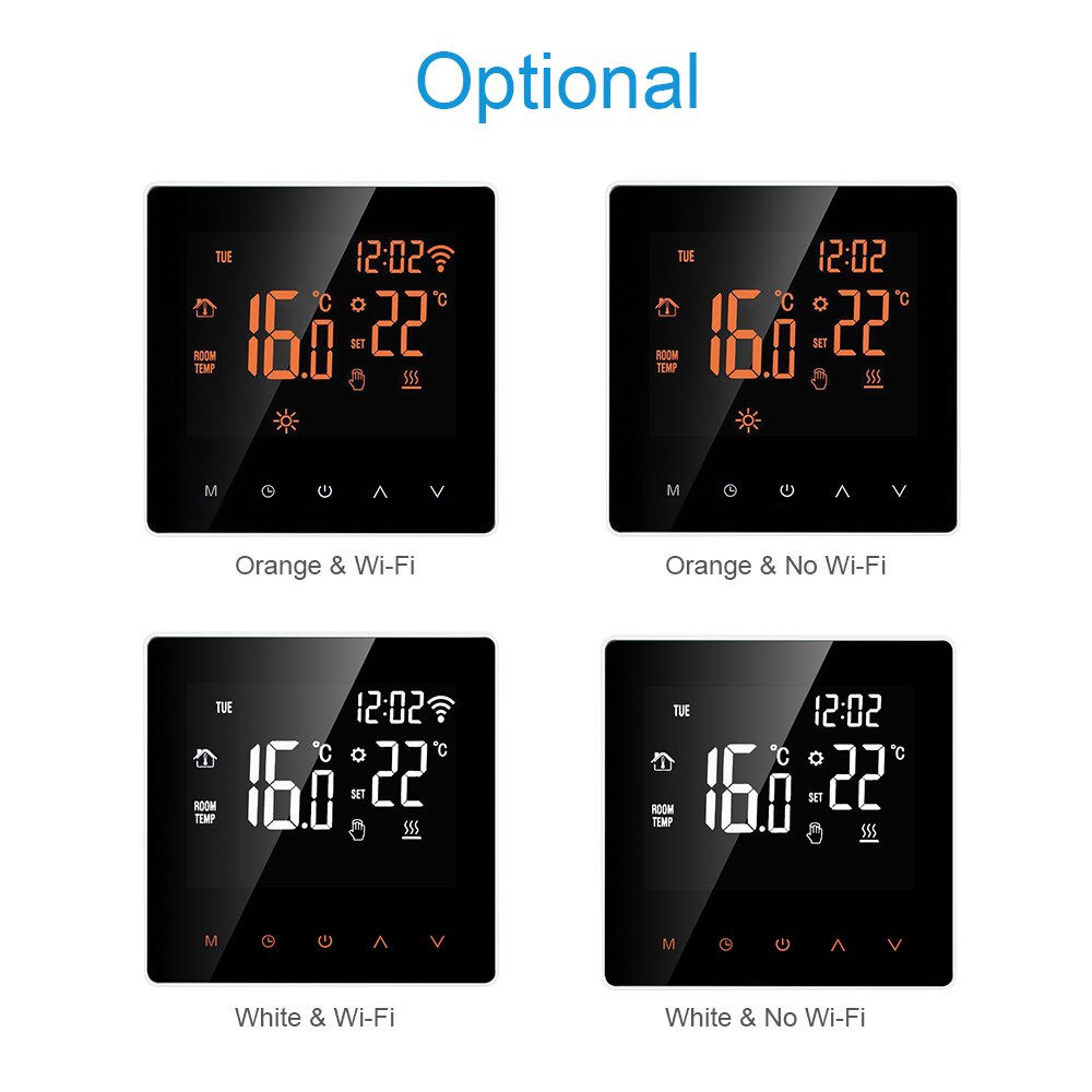 Wi-Fi Smart Thermostat Digital Temperature Controller Tuya APP Control LCD Touch Screen Week Electric Floor Heating Thermostat