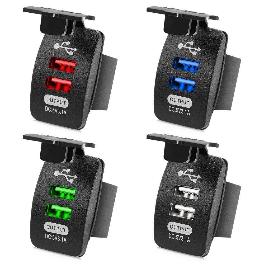 Chargeur de voiture étanche, double port USB, pour Renault Megane 2 3 Duster Logan Clio 4 3 Laguna 2 Sandero Scenic 2 Captur