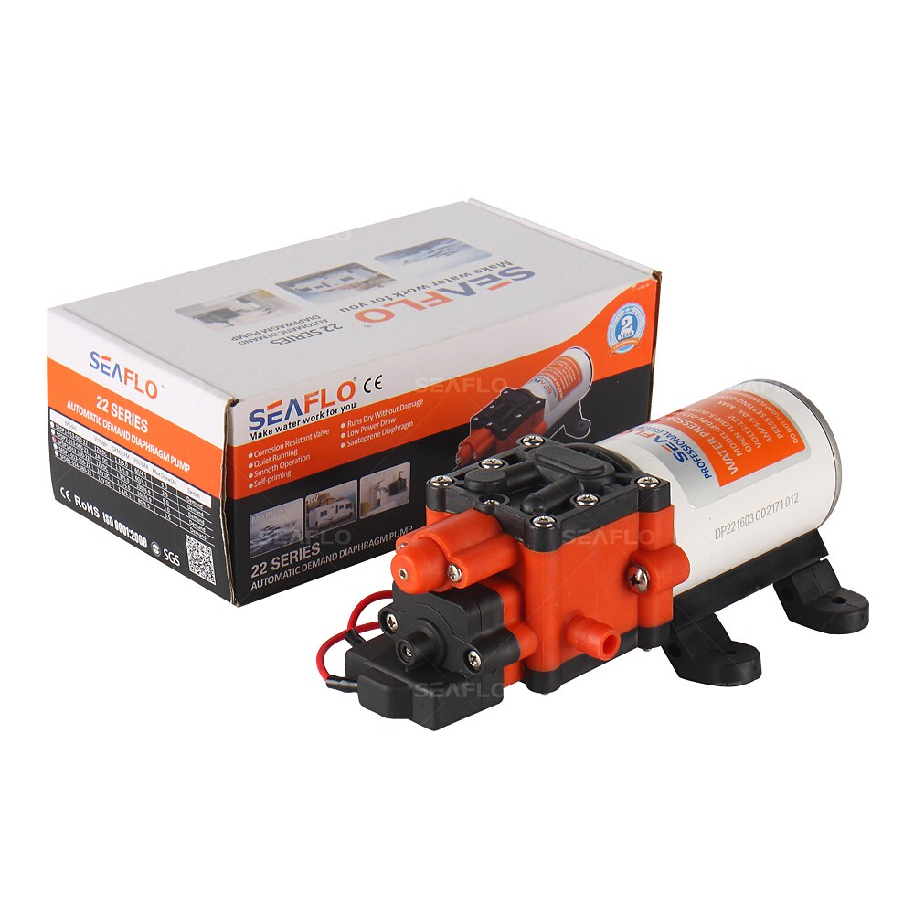 Vesipumppu 12v seaflo 1.3 gpm 100 psi automaattinen kalvopumpun paine