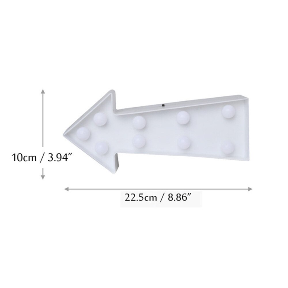 3D Arrow Sign Light LED Arrow Shaped Sign-Lighted Marquee Arrow Sign Wall Decor for Christmas Birthday Kids Room Wedding