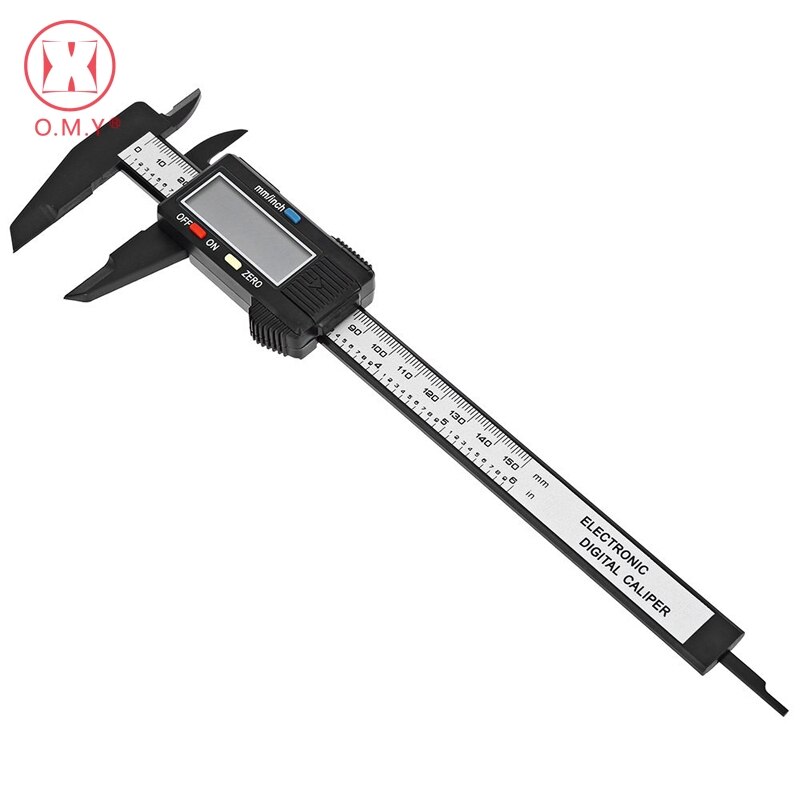 O.M.Y 1pcs Meten 0-150mm 6 Inch Plastic LCD Elektronische Digitale Koolstofvezel Schuifmaat Regel gauge Micrometer