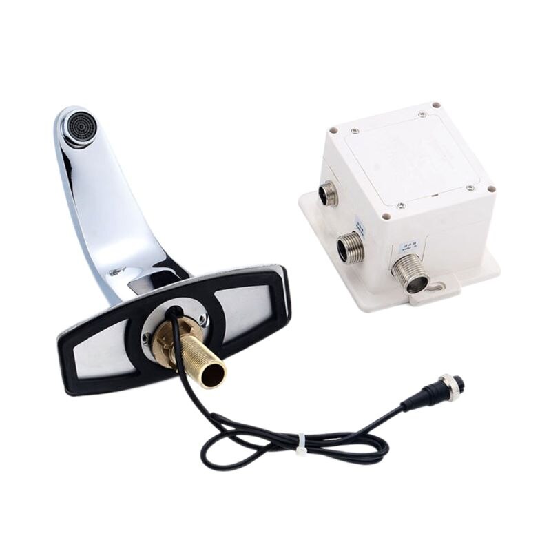 1 sæt infrarød sensor vandhane automatisk berøringsfri vaskesensor vandhaner induktivt vandhane køkken badeværelse dækmonterede vandhaner: Default Title