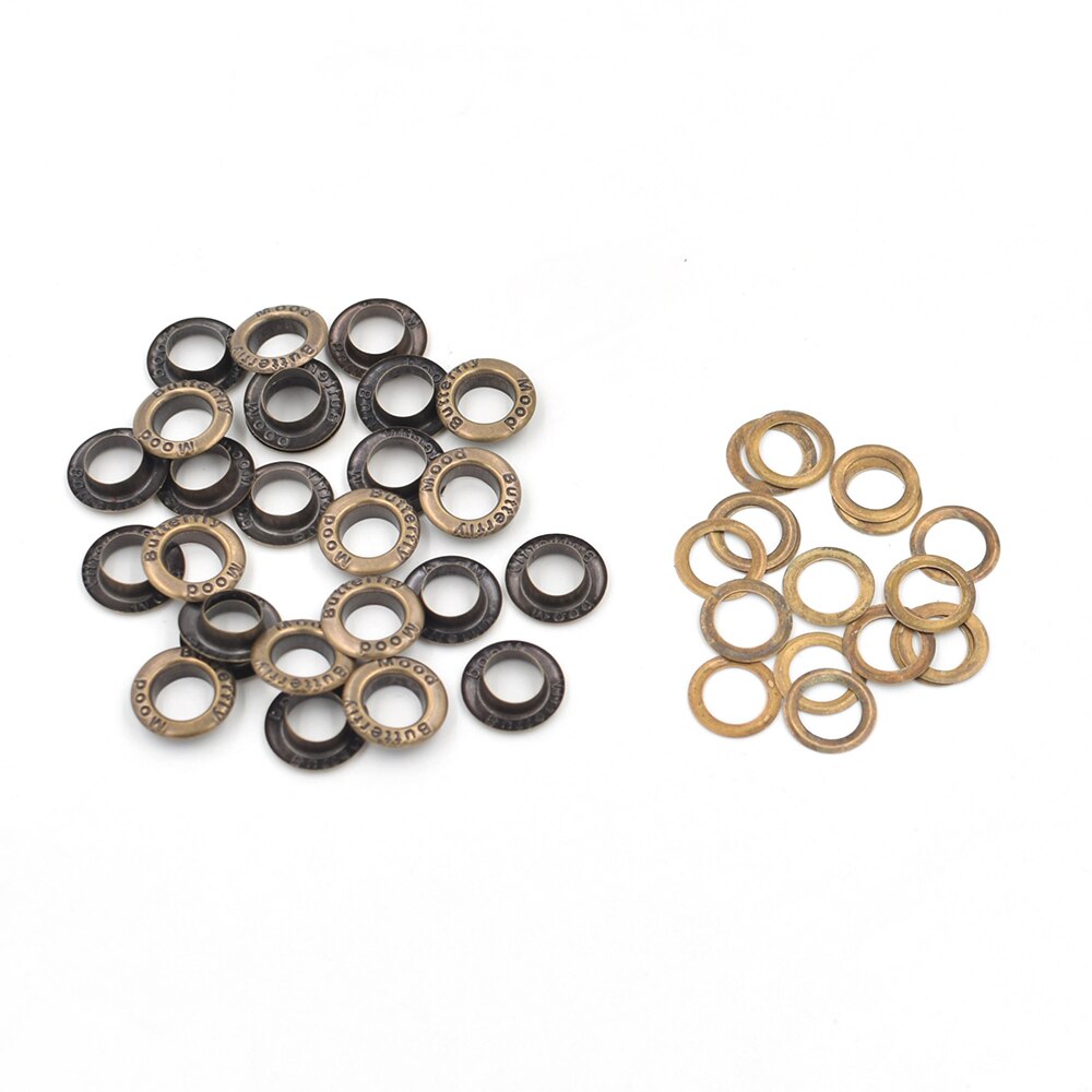 (100pieces/lot) inner diameter 8mm metal eyelets Shoebox holes. Brass metal eyelet holes.rivet. Buttons. Snap