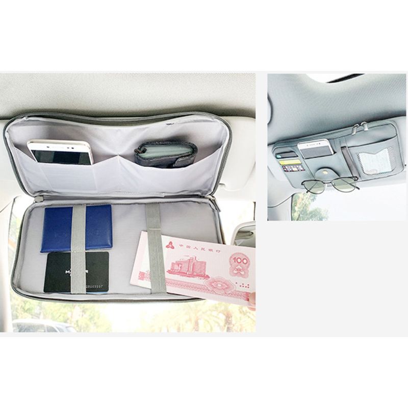Bil solskærm arrangør registreringsdokumentholder personlig tilhørende opbevaringspose auto interiør tilbehør