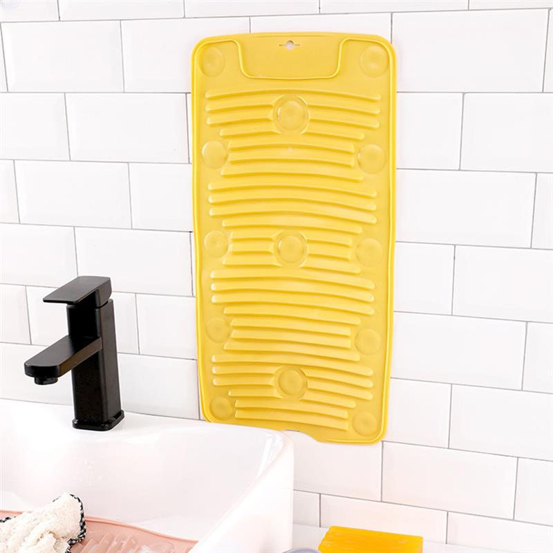 Lavadero de silicona Mini plegable Tabla de lavar hogar multifunción mano Tabla de lavar para ropa, fregonas