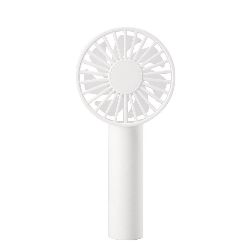 Draagbare Handheld Kleine Ventilator Mini Student Slaapzaal Drie-Speed Wind Elektrische Ventilator Mini Handheld Fan Pocket Usb Opladen: WHITE