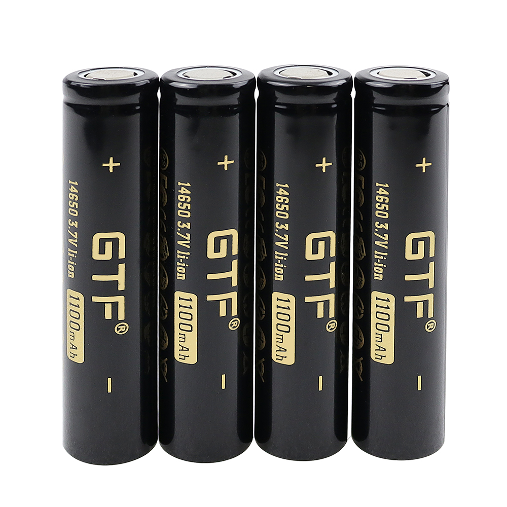 Gtf 3.7V 14650 Batterij 1100Mah 3.7V Li-Ion Batterij Oplaadbare Batterij Met Platte Top