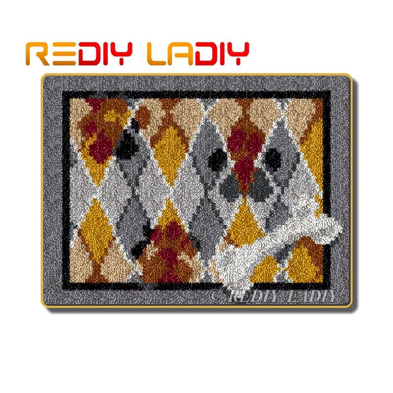 Zestawy robić szydełkowania dywanów z haczykami, szydełkowanie dywanów, świąteczne włóczki hohoho, płótno z nadrukiem, poduszki, mata, szydełkowanie, gobeliny: Zd2003