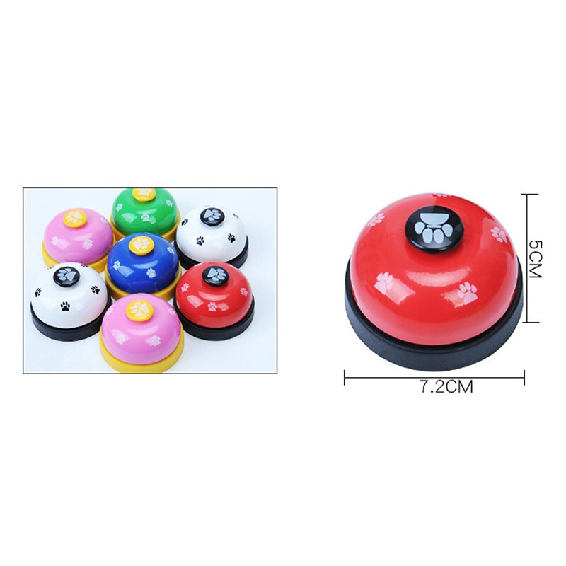 Dog Toy Pet Bell Training Bell Responder Puppy Feeding Metal Meal Bells Cat Dog Ring Pet Supply Interactive Training Food Feeder
