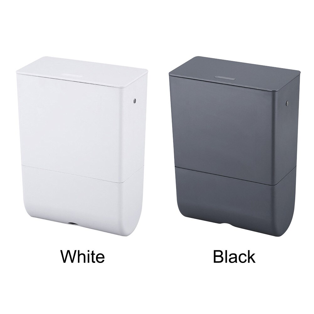 With Lid Home Ktchen Wall Mounted Rectangular Household Cabinet Door Paper Garbage Can Hanging Tissue Box Odorless Trash