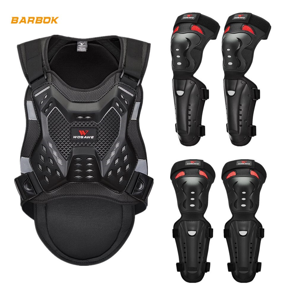 WOSAWE Protective Motocross Armor Ski Back Elbow Knee Protection Vest Jacket Suit Adult Snowboard MTB Motorcycle Armor Gear