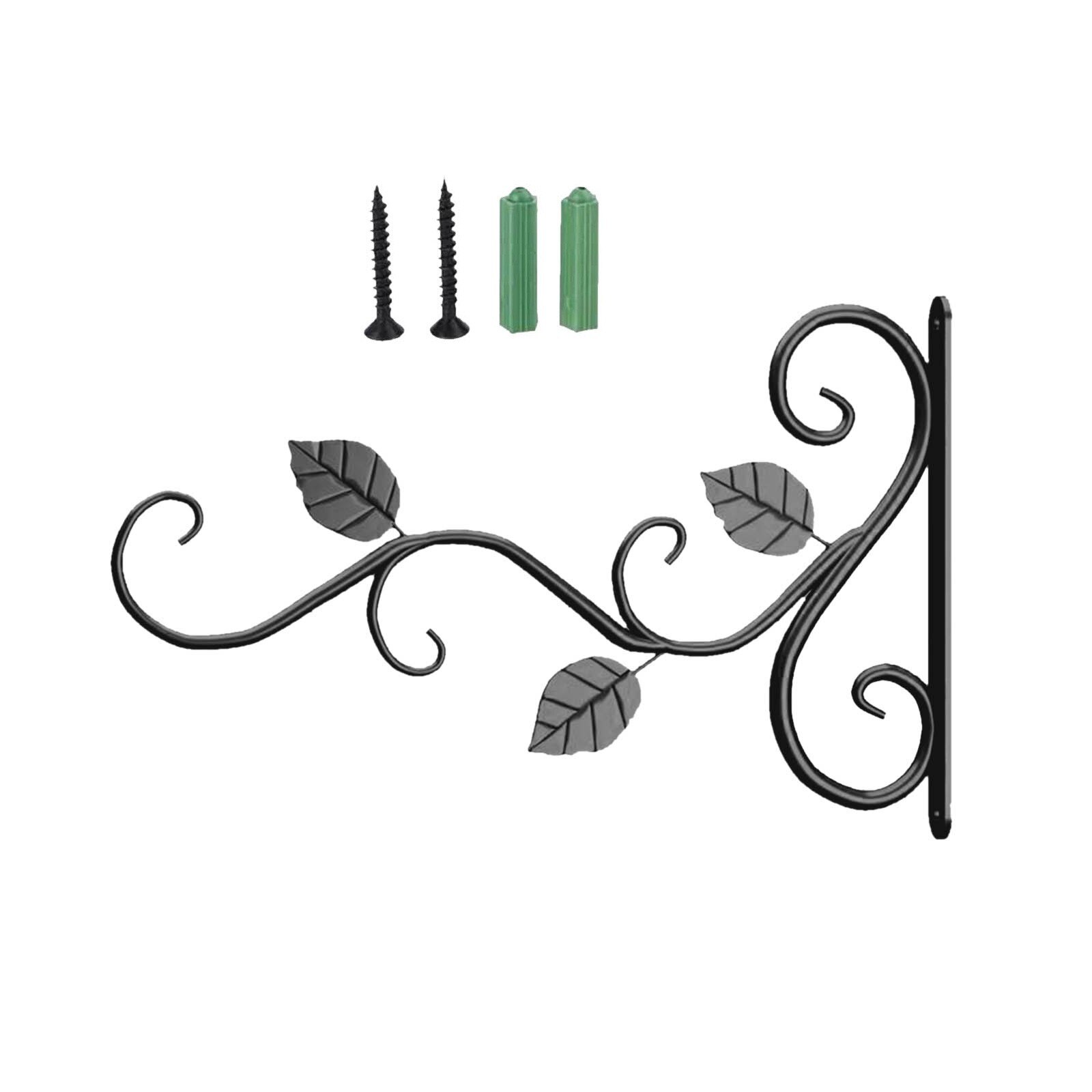 1PCS Hanging Plants Bracket Wall Hanging Flower Pot Support Bracket Hook Iron Hanger Plants Holder Balcony Home Decoration: B