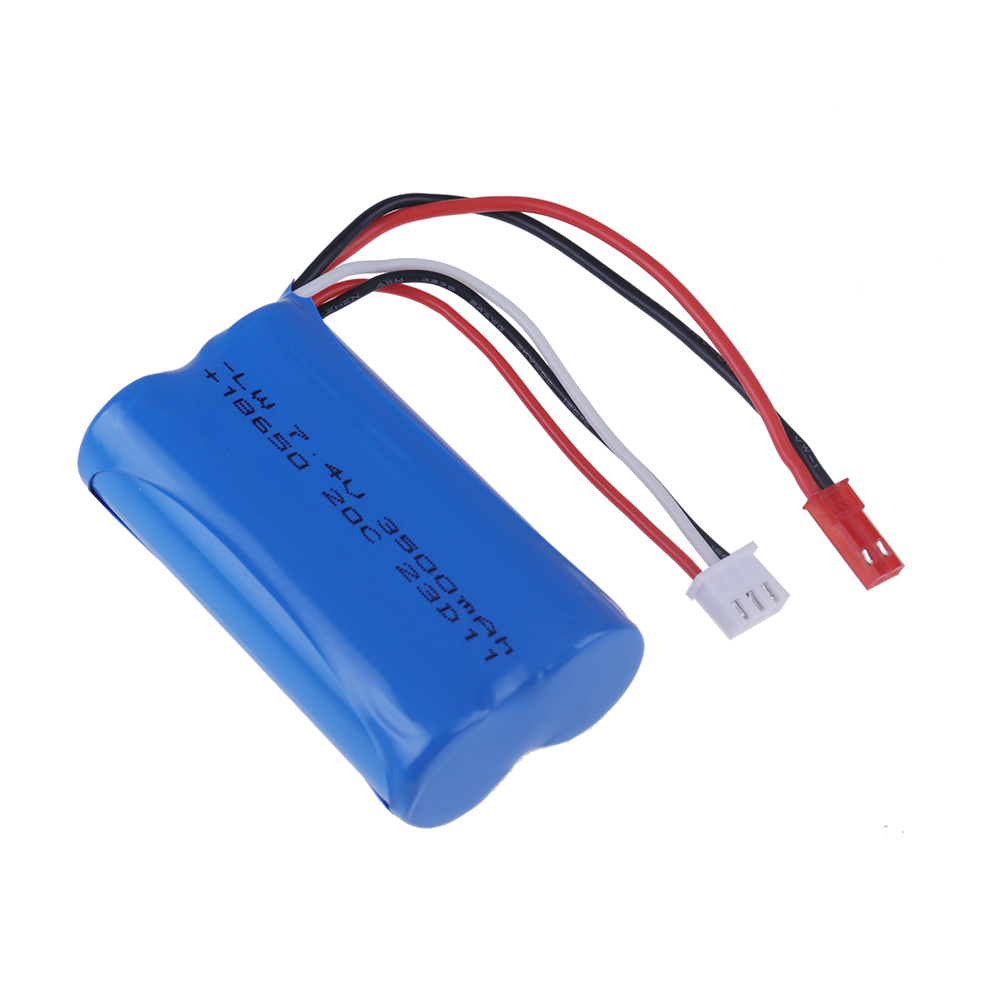 18650 7.4V 3500mAh Li-ion Battery With JST Plug 2S for UDIRC UD1601 UD1602 UD1604 UD1607 SG1603 SG1604 RC Flat Sports Car Toys​