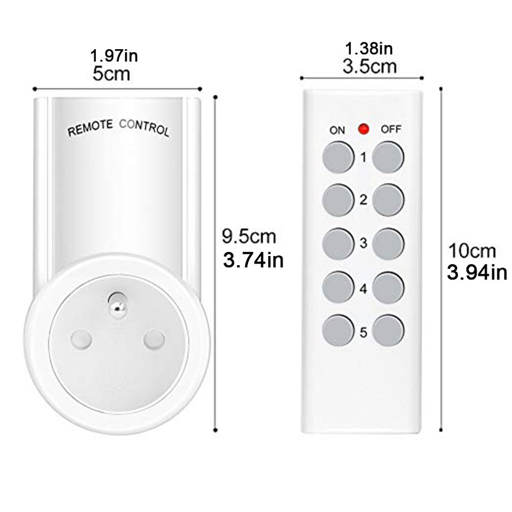 Set Van 5 Programmeerbare Afstandsbediening Bakje Kyg Draadloze Domotica Bakje Twee Afstandsbedieningen En Vier Batterijen Inbegrepen