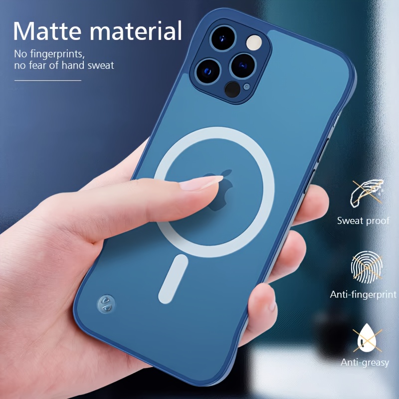 JMUYTOP-funda de carga inalámbrica magnética para iphone 16, 15, 14, 13 Pro Max, carcasa trasera ultra mate, sin de parachoques